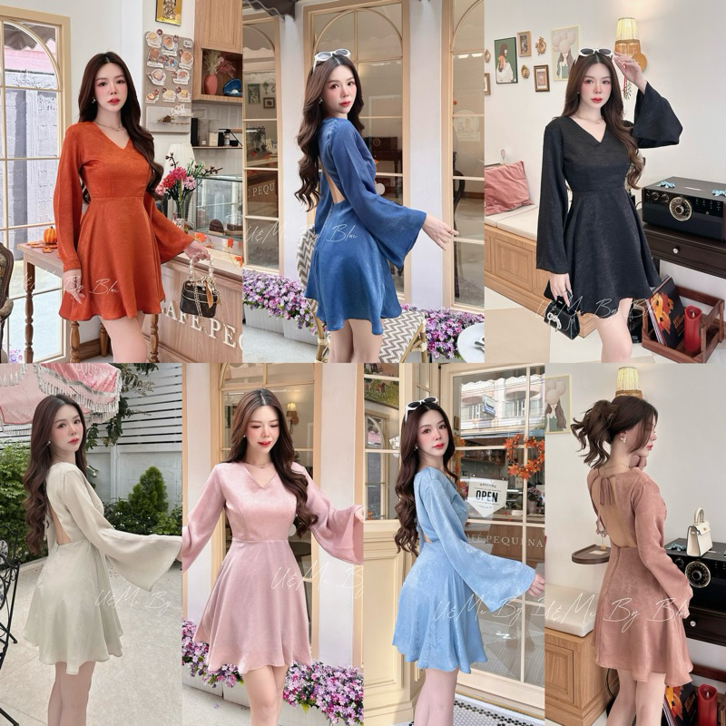Satin Mini Dress เดรสสั้น ผ้าพริ้ว มินิเดรส