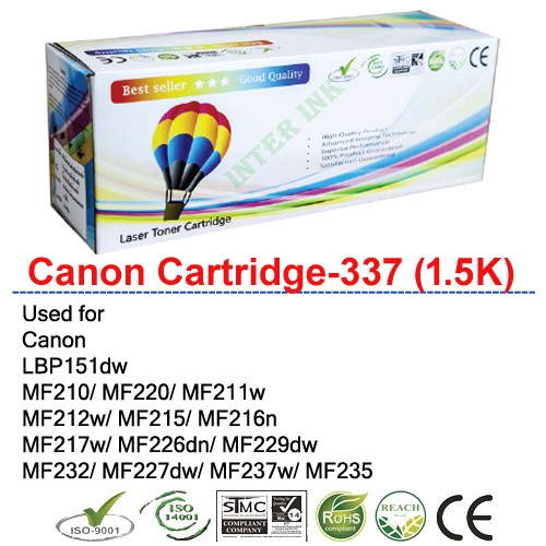 หมึกเทียบเท่า Canon Cartridge-337 (1.5K) สีดำ Balloon