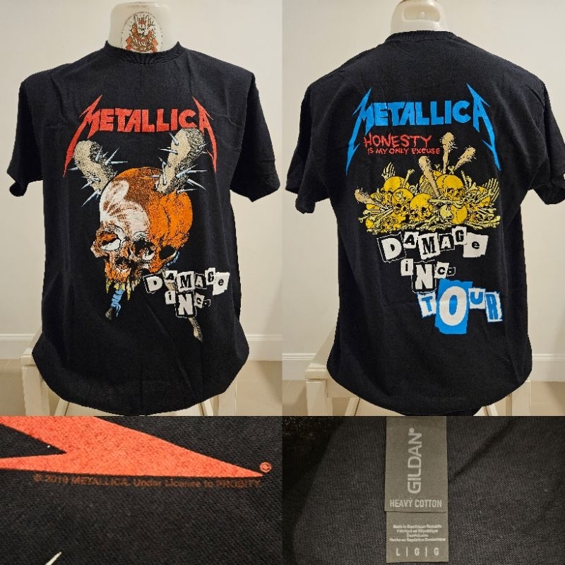 🌍เสื้อวง METALLlCA ลิขสิทธิ์แท้ 100% ป้ายGILDAN UK
