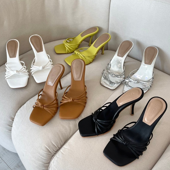 Ysstava - THEARA: Clear strap high heels รองเท้าส้นสูงสายคาดใส