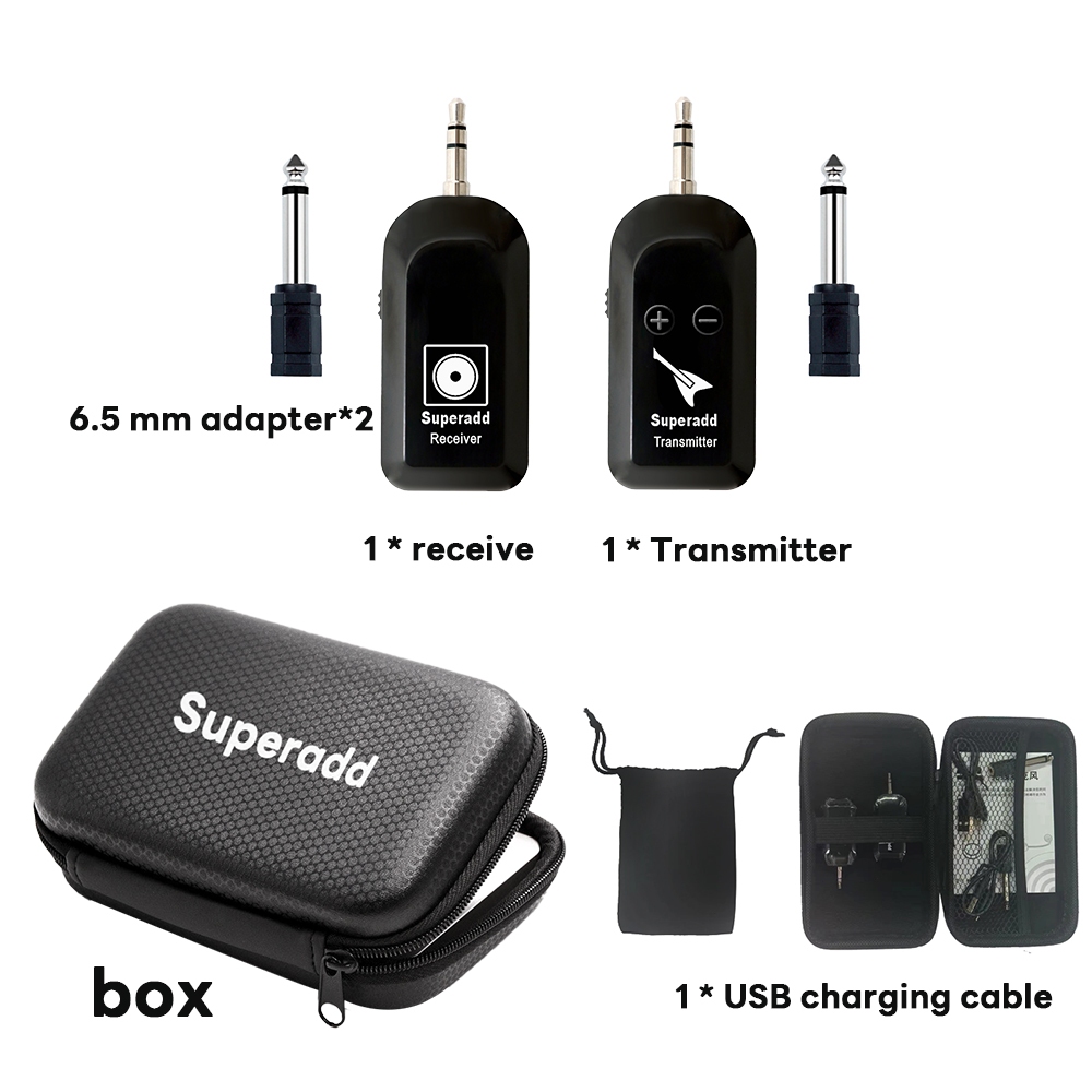 ระบบกีต้าร์ไร้สาย 2.4GHZ เครื่องส่งสัญญาณกีต้าร์ไฟฟ้าพร้อมแบตเตอรี่ลิเธียมแบบชาร์จไฟได้ในตัวสำหรับ 6.5mm&3.5mm สวิตช์ ราคา ถูกที่สุด ดีลบีเคเค แกลเลอรีภาพที่ 9