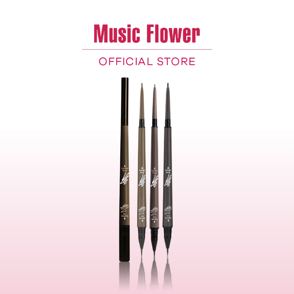[Music Flower] Super Flne 2in1 ดินสอเขียนคิ้ว+เมจิกเนื้อทินท์เส้นคม สูตรกันน้ําติดทนนาน 24 ชม.