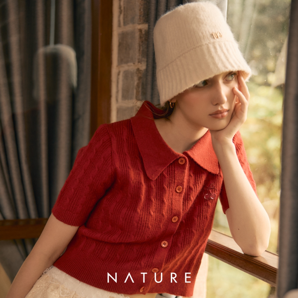 nature.bkk - TPN09188 เสื้อนิตแขนสั้นเชอร์รี่ Nature cherry short sleeve knitwear