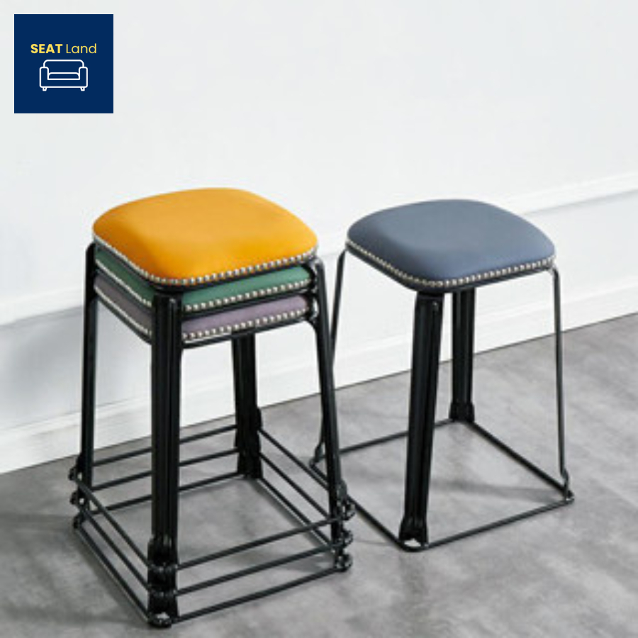 Seatland เก้าอี้สตูล 33/47ซม. ขาเหล็ก รับน้ำหนักได้ถึง150กก. เหมาะกับคาเฟ่ บาร์ แข็งแรง Dinning Stool