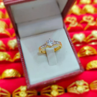 P05 แหวนเพชร swiss cz เกรดพรีเมี่ยม สวยหรู