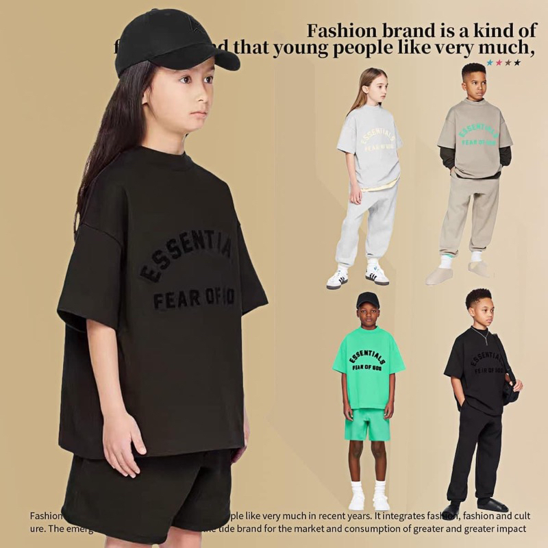 เสื้อเด็ก กางเกงเด็ก 𝙀𝙎𝙎𝙀𝙉𝙏𝙄𝘼𝙇𝙎  Kids จัดรุ่นใหม่กันค๊าบ ใส่หล่อปังมากค๊าบแม่ๆ