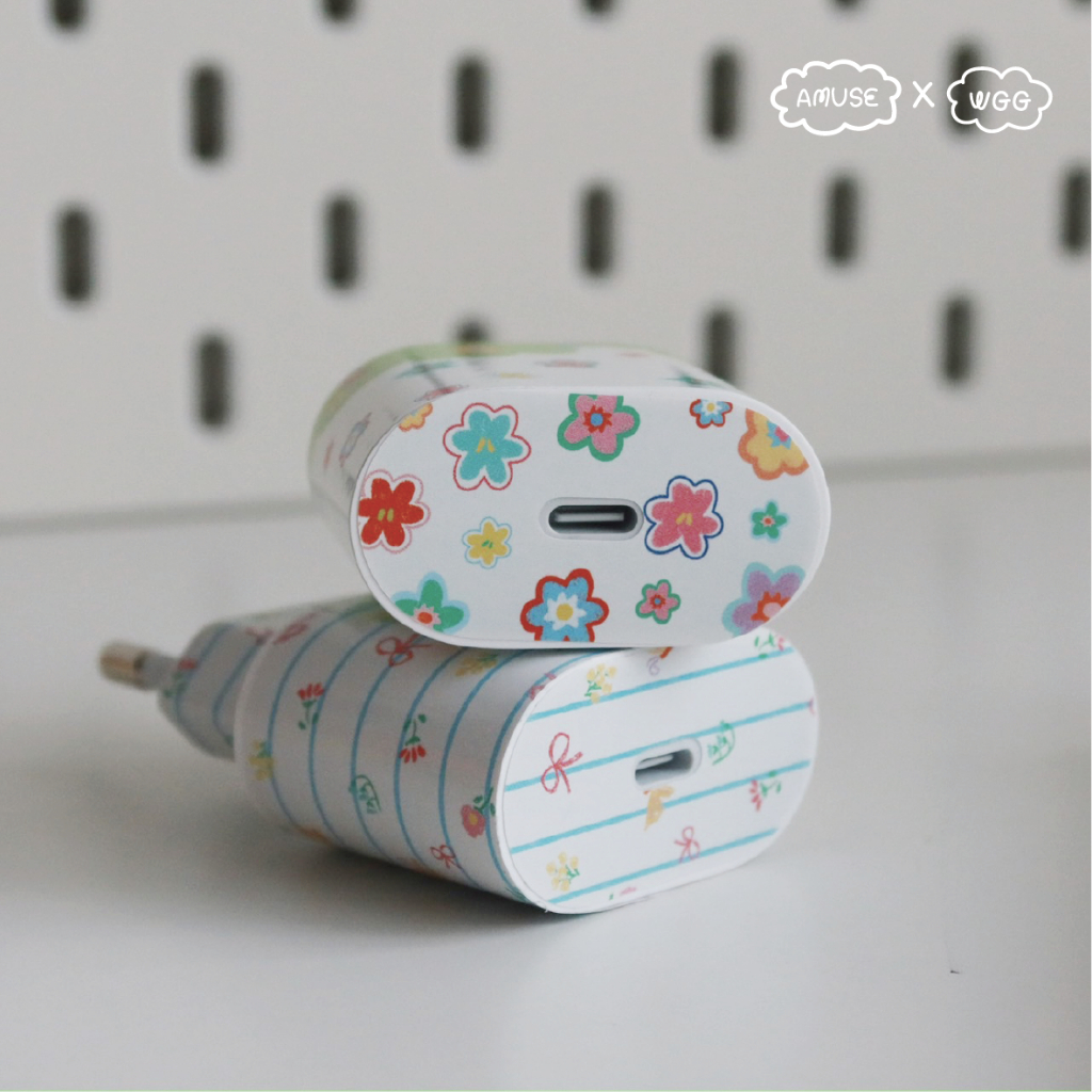 amuseXwgg craft studio Charger & Pencil sticker สติ๊กเกอร์ติดหัวชาร์จแบบขากลมและสติ๊กเกอร์ติดปากกา - รูปที่ 4