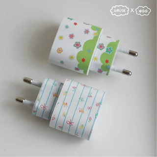 amuseXwgg craft studio Charger & Pencil sticker สติ๊กเกอร์ติดหัวชาร์จแบบขากลมและสติ๊กเกอร์ติดปากกา