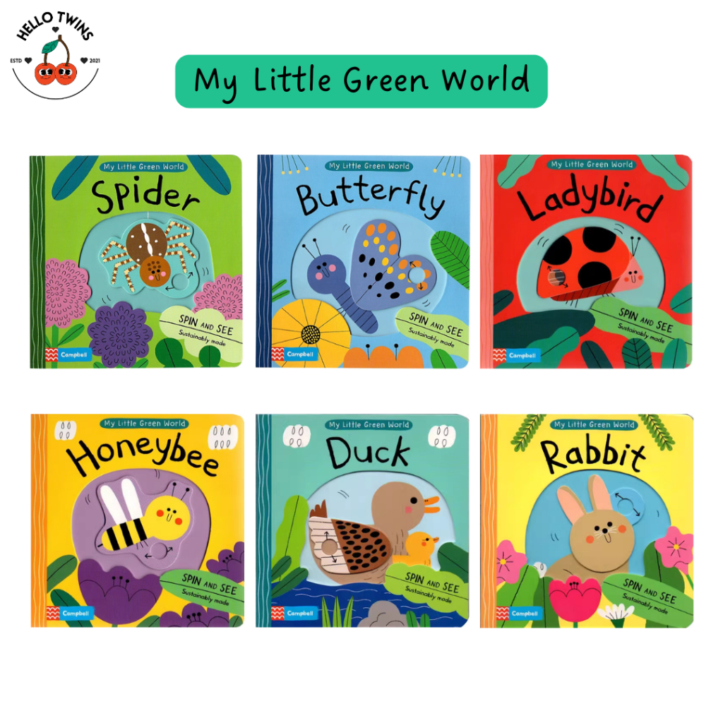พร้อมส่ง Campbell My Little Green World Board Book Spin and See หนังสือเด็กภาษาอังกฤษ บอร์ดบุค