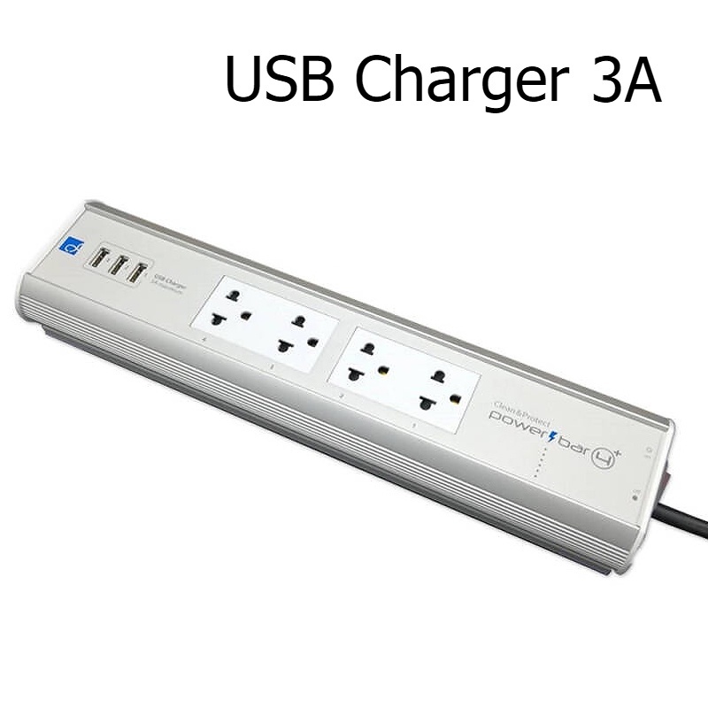 Clef Audio PowerBAR 4+ ปลั๊กไฟกรองสัญญาณกระแสไฟ ช่องปลั๊ก 4 ช่อง 3 USB Power Conditioners