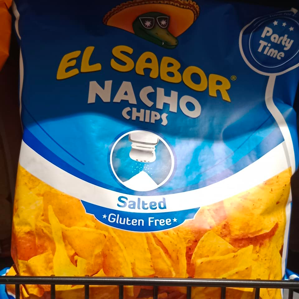 EL SABOR *** XL BAG - GLUTEN FREE *** Original Flavour Nachos / Tortilla Chips / Crisps 225g