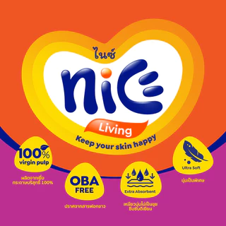 Nice ไนซ์ เมก้าโรล กระดาษชำระ ม้วนใหญ่พิเศษ ขนาด 24+6 ม้วน (35ม./ม้วน) (ทิชชู่ กระดาษทิชชู่) x 1