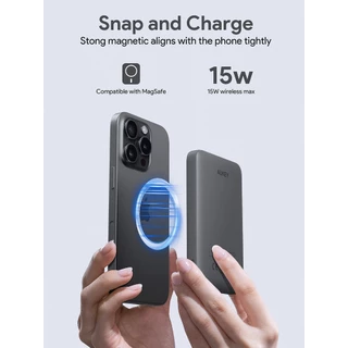 [CCC] AUKEY PB-MS03 5000mAh Qi Magnetic พาวเวอร์แบงค์ไร้สาย Power Bank รองรับ iPhone 17/16/15/14
