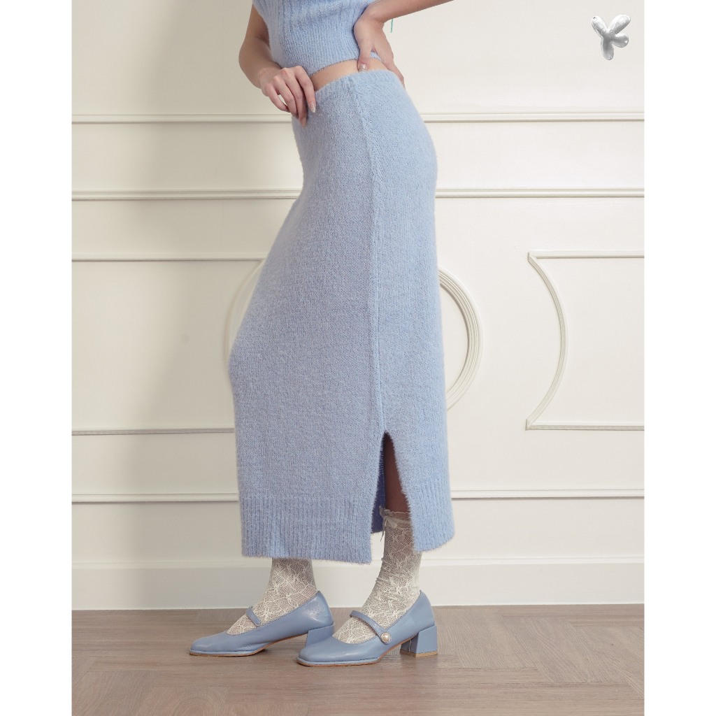 CUPPA - BALLOON Long skirt (5 สี) กระโปรงไหมพรม ทรงยาว ผ่า 1 ข้าง เทกซ์เจอร์ขนๆ นุ่มฟู ลื่น เนียนผิว ใส่สบาย