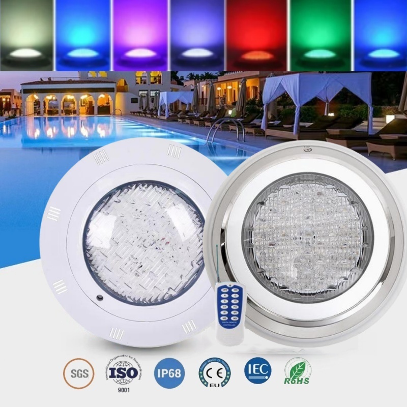 LEDไฟสระว่ายน้ำสแตนเลส9/12/18/25W AC12V RGB ติดผนัง Ip68โคมไฟกลางคืนกันน้ำไฟ LED ใต้น้ำ (RGB พร้อมรีโมตคอนโทรลฟรี)ไฟสระน