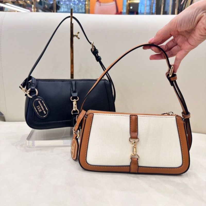 🌈พร้อมส่ง 𝐋𝐘𝐍 Hera Athella S Shoulder Bag กระเป๋าทรงพอช-สะพายข้าง​ สาย​ 2 เส้น​