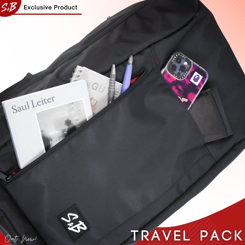 กระเป๋าเป้สะพายหลังสำหรับท่องเที่ยว ใช้ได้หลากหลาย - S&B Travel Pack 'Black'