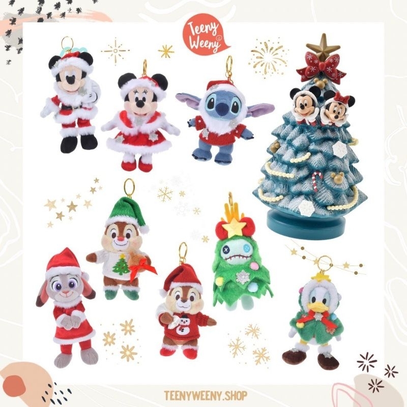 พวงกุญแจห้อยกระเป๋าดิสนีย์ รุ่นคริสมาส2024 Christmas 2024 Disney Keychain