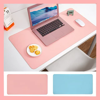 ส่งไว พร้อมส่งจากไทย Mouse Pad แผ่นรองเมาส์สีพื้น/สีพาสเทลน่ารักๆ แผ่นรองเมาส์ขนาดใหญ่ หนัง PU มีหลายขนาด แผ่นรองกันน้ำ