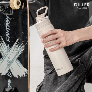 (ส่งจากไทย) ขวดน้ำ Diller Thermo Flask 1000/700/500 ml (MLH9290) ขวดน้ำเก็บอุณหภูมิ ผลิตจากสแตนเลส 304 ไม่มีสาร BPA
