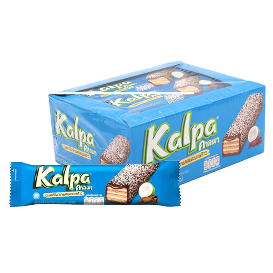 Kalpa คาลพา เวเฟอร์ช็อกโกแลตและมะพร้าว (24กรัม x 12ชิ้น)