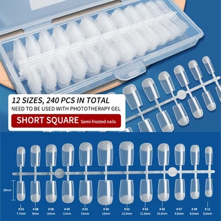 Nawoelite พร้อมส่งจากไทยเล็บปลอม PVC เล็บสุดฮิต เล็บปลอม ไซส์ เล็บPVC ต่อเล็บ 240 ชิ้น
