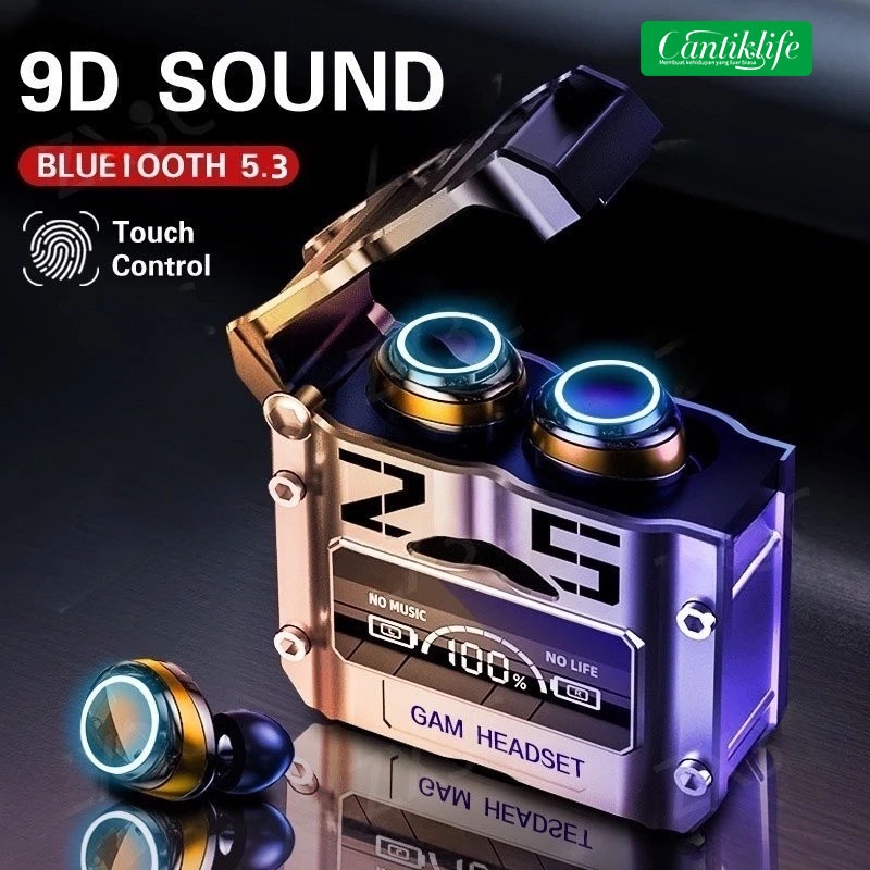 Cantiklife ใหม่ M25 TWS หูฟังไร้สายบลูทู ธ สำหรับกีฬาสเตอริโอหูฟังบลูทู ธ 5.3 จอแสดงผล LED พร้อมไมโครโฟน