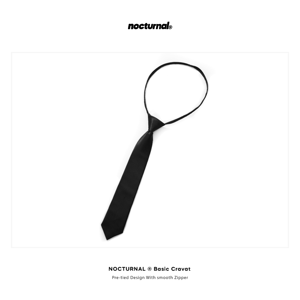 NOCTURNAL Basic Cravat เนกไทสำเร็จรูป สำหรับผู้ชายและผู้หญิง แบรนด์ท้องถิ่น