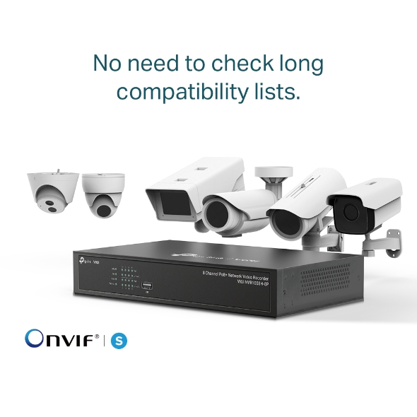 TP-Link VIGI 8 Channel (VIGI NVR1008H-8P) PoE+ 53W Network Video Recorder