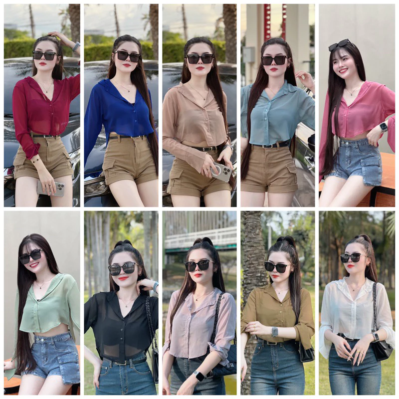 ครอปเชิ้ตชีฟอง (C01)