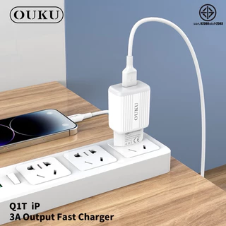 🔥หัวชาร์จ+สายชาร์จ OUKU Q1-T ชาร์จเร็ว Charger Set Fast Charging 2.4A สำหรับ สำหรับ Micro USB/lighting/Type C