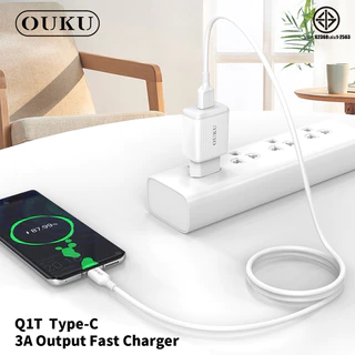 🔥หัวชาร์จ+สายชาร์จ OUKU Q1-T ชาร์จเร็ว Charger Set Fast Charging 2.4A สำหรับ สำหรับ Micro USB/lighting/Type C