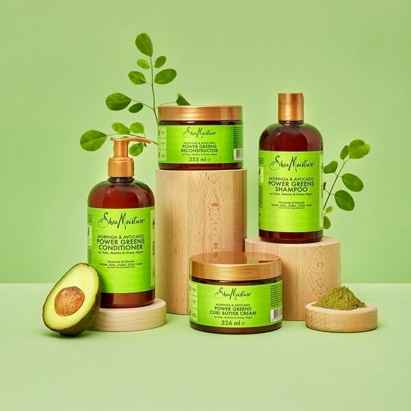 พร้อมส่งจากไทย Shea Moisture Power Greens Shampoo& Conditioner Moringa & Avocado