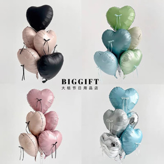 ใหม่ล่าสุด* ชุดลูกโป่งหัวใจ พร้อมโบว์ ลูกโป่งฟอลย์ แปะโบว์ ล…