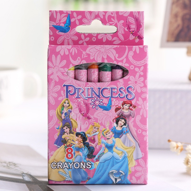 🌈✏ดินสอสีเทียนลายการ์ตูน 8 สี[🎲สุ่มลาย]✔️พร้อมส่ง สีเทียน ระบายสีการ์ตูน ดินสอสี สีเทียน วาดรูป - รูปที่ 7