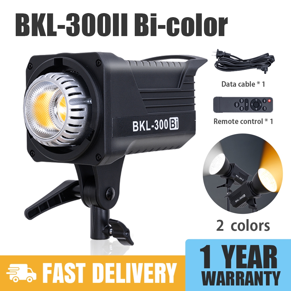 BKL-300 ไฟสตูดิโอ 300W ไฟต่อเนื่อง ไฟถ่ายวิดีโอระดับมืออาชีพ การปรับไร้สาย 2.4G การหรี่แสงแบบไม่มีขั้นตอน