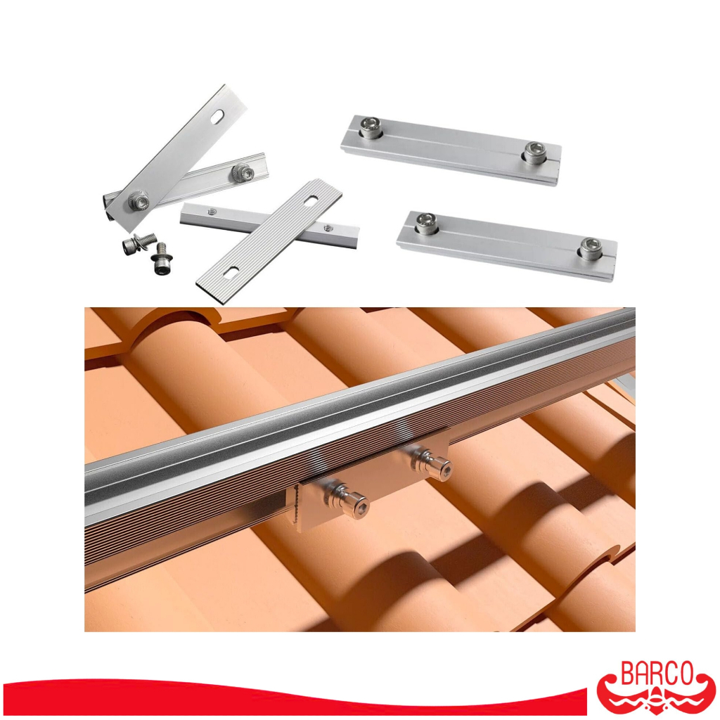 BARCO Rail Splice ตัวต่อรางโซล่าเซลล์ สีชุบขาว