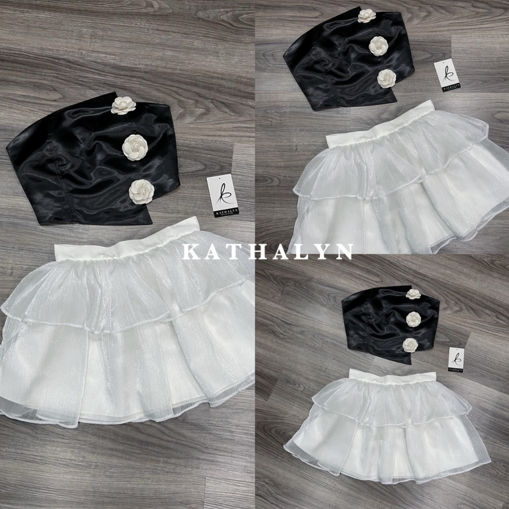 "เช็คสต็อคสินค้าก่อนสั่งซื้อค่ะ กดสั่งซื้อแล้วกรุณาอย่ายกเลิกน๊า" KATHALYN เสื้อครอปเกาะอกทรงพอดีตัว