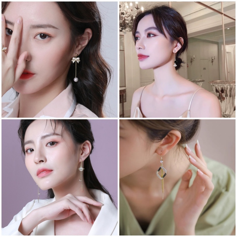 ต่างหู เงินแท้ 925 เพิร์ลไดมอนด์ ไม่ทำให้เกิดอาการแพ้ ไม่ดำไม่ลอกสี ตนแวววาวสุดๆ สไตล์เกาหลี