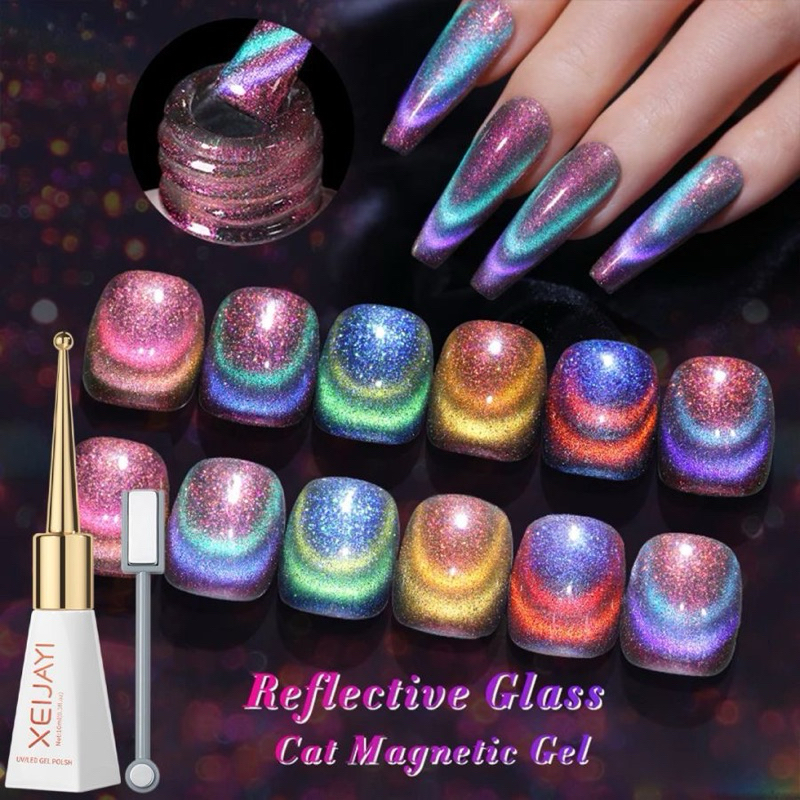 สีทาเล็บเจลลูกแก้วแคทอาย เพิ่มสีสันให้กับหน้าเล็บ สินค้าพร้อมส่งในๆทย