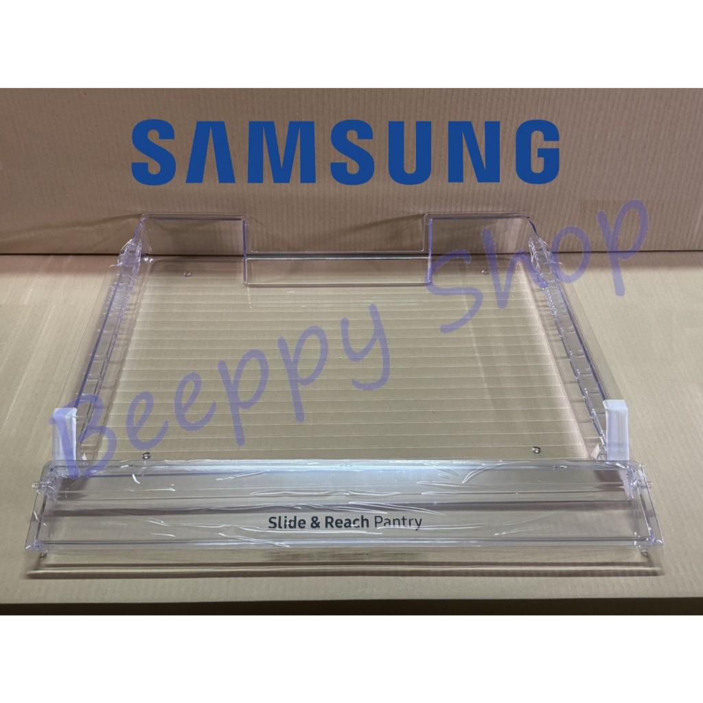 ถาดใต้ช่องฟรีซพร้อมฝาปิด ถาดใต้ช่องฟรีส Samsung รุ่น RT35F/RT35K/RT38F/RT38K ถาดแช่เนื้อ ถาดใต้ช่องแ