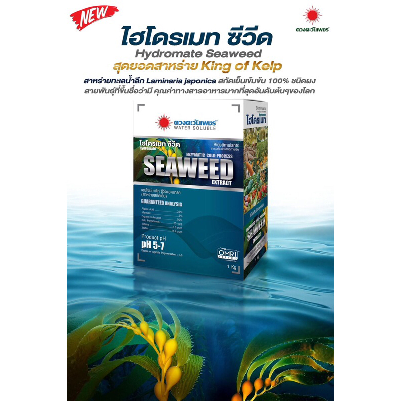 ไฮโดรเมทซีวีด สาหร่ายทะเลสกัดเย็นช่วยในการเปิดตาดอก