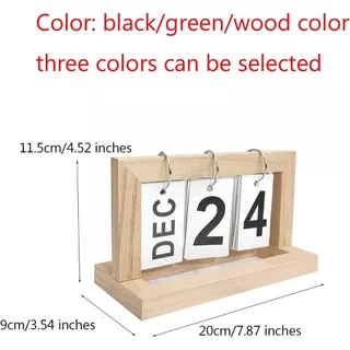 ปฏิทินหมุนหน้ากระดาษ ทำจากไม้ ปฎิทินตั้งโต๊ะ ตกแต่งโต๊ะ Wooden Calendar ของแต่งห้องสไตล์มินิมอล E71