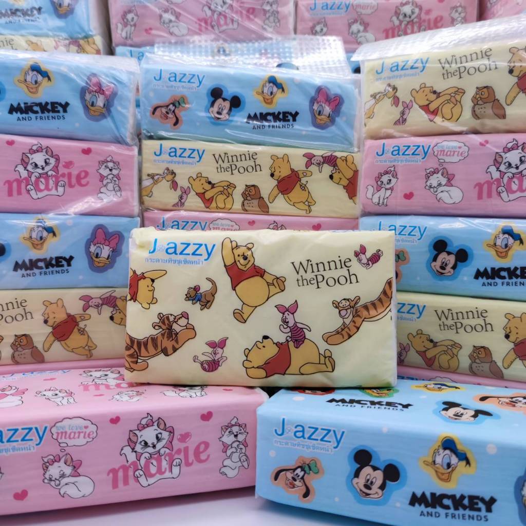 พร้อมส่ง กระดาษทิชชู่ SANRIOแบบหิ้วเล็ก 1หิ้ว 5ห่อ หนา 3 ชั้น 60แผ่น ลายน่ารัก