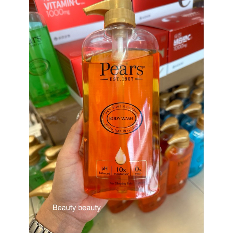 Pears Pure & Gentle body Wash with Natural Oils and 98% Pure Glycerin, Dermatologically d, Paraben F