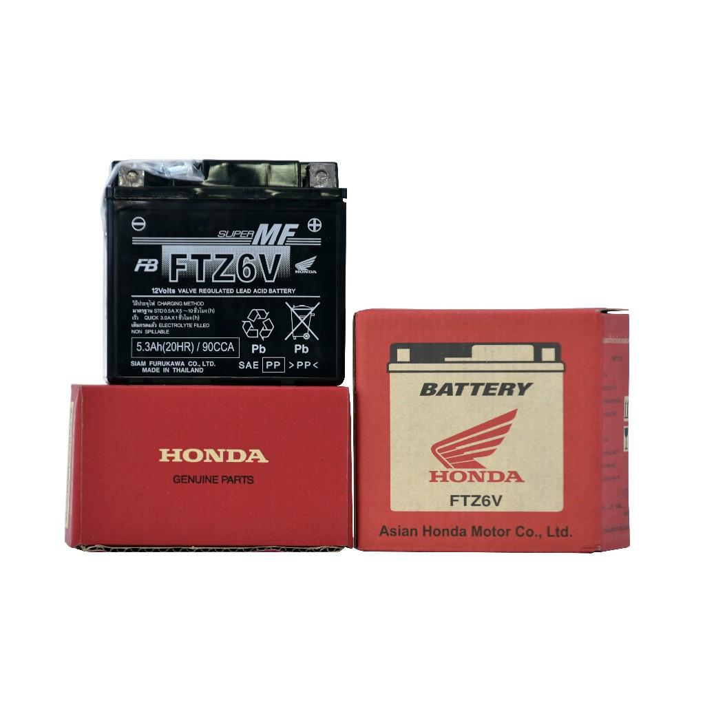 แบตเตอรี่ FTZ6V FURUKAWA (6แอมป์)อะไหล่แท้ Honda รหัส31500-K93-T02