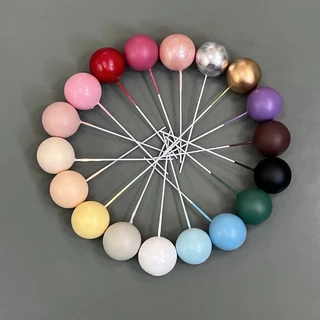 บอลแต่งเค้ก คละไซส์ ชุด 20 ลูก (ผิวนุ่ม เคลือบสีสวย)
