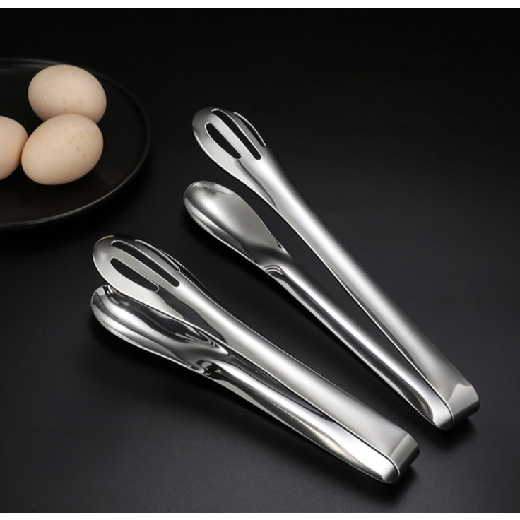 คลิปหนีบอาหารสแตนเลส ที่คีบบาร์บีคิว ย่างเนื้อ ที่คีบปากเป็ด stainless steel food clip