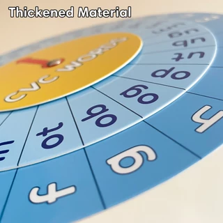 English CVC Words Spelling Matching Memory Game for Kids Kindergarten Phonics Sight Words Turntable Educational Toys