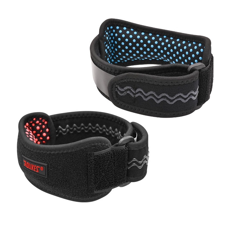 สายรัดเข่า ที่รัดหัวเข่า Aolikes 02 รุ่นใหม่ มีซิลิโคนเสริมด้านใน พยุงเข่า ช่วยลดการบาดเจ็บเข่าขณะออกกำลังกาย